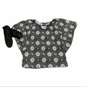 Hypnotized Floral batwing crop Blouse-S